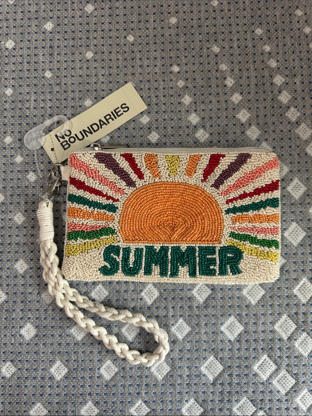 No Boundaries SUMMER Beaded Wristlet Clutch - Multicolor